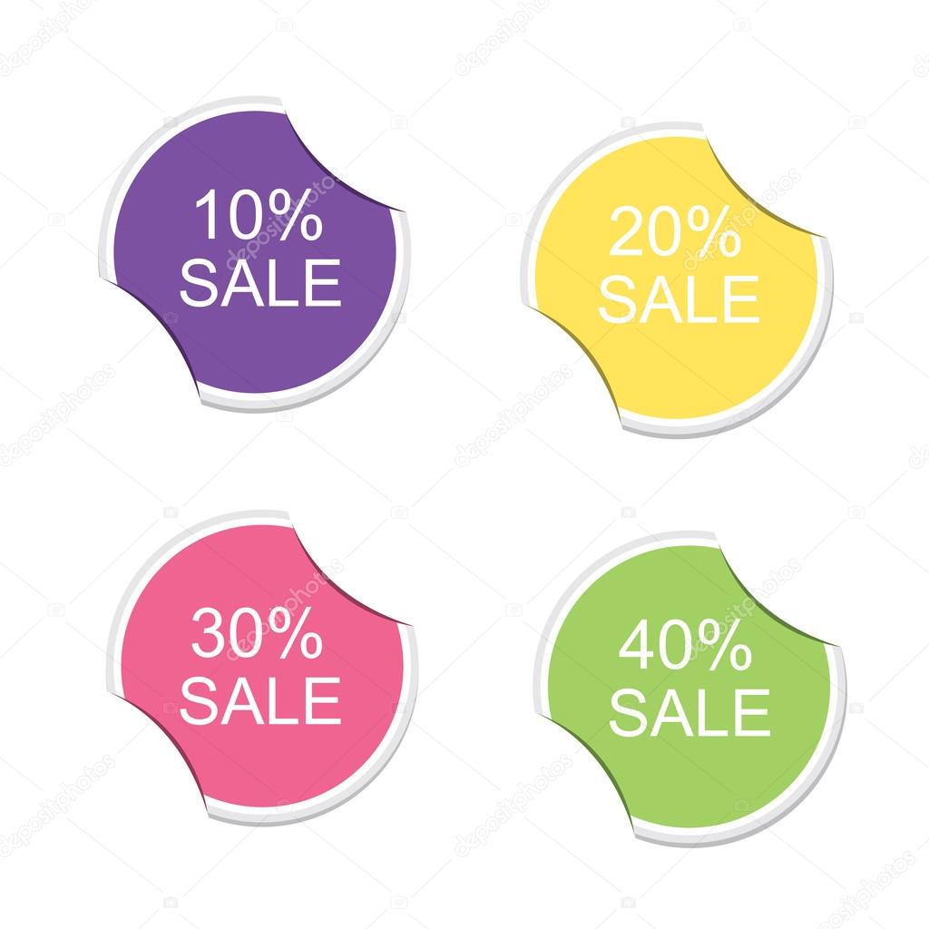 Sale sign icon. Special offer symbol. Round stickers.