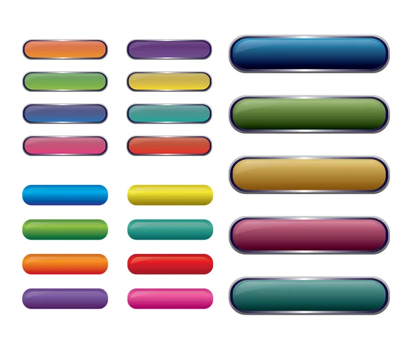 Vecteur - Ensemble de boutons Web colorés — Image vectorielle