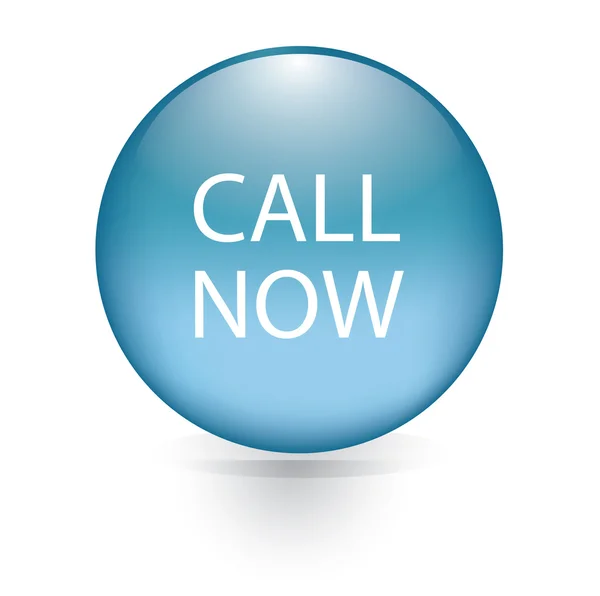 Call now blue button — Stock Vector