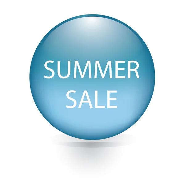 Summer sale blue button — Stock Vector