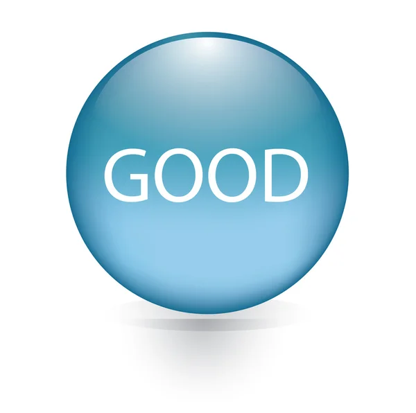 Good word blue button — Stock Vector