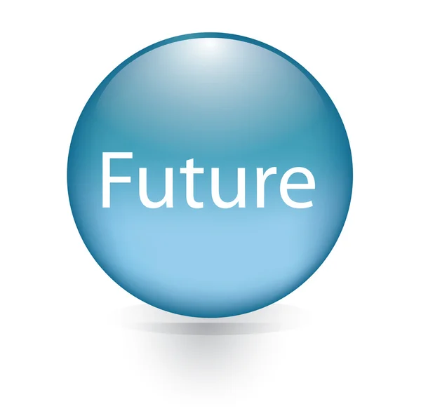 Futur bouton circulaire bleu — Image vectorielle