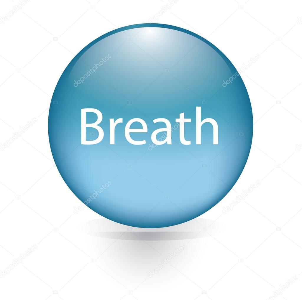Breath word blue button