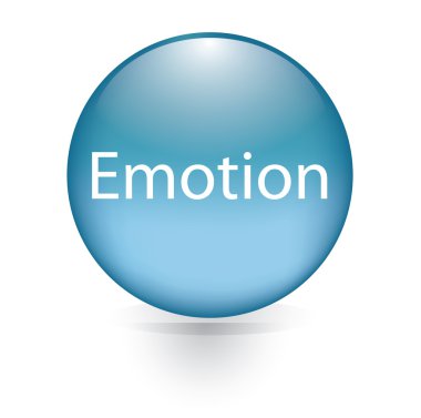 Duygu kelime mavi düğme