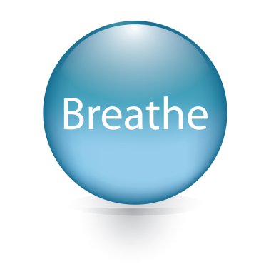 Kelime mavi düğme nefes