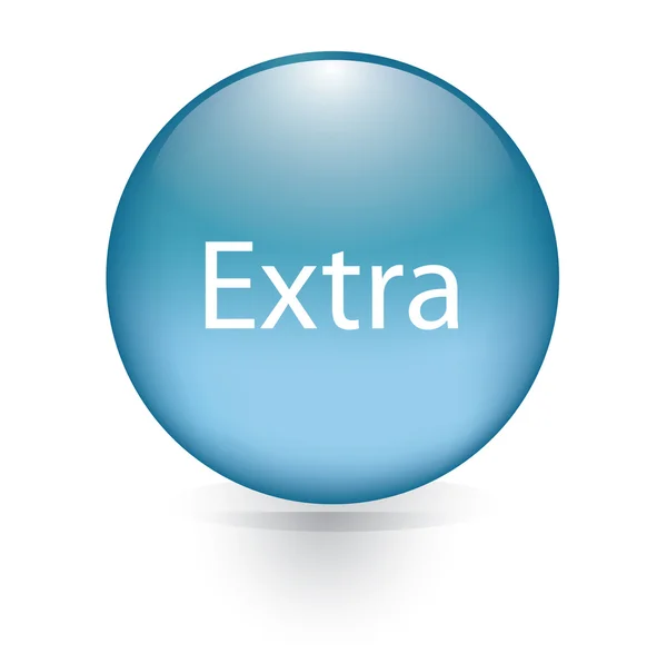 Extra woord blue knop — Stockvector