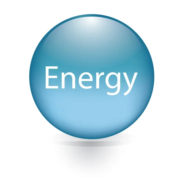 에너지 단어 블루 버튼 — 스톡 벡터