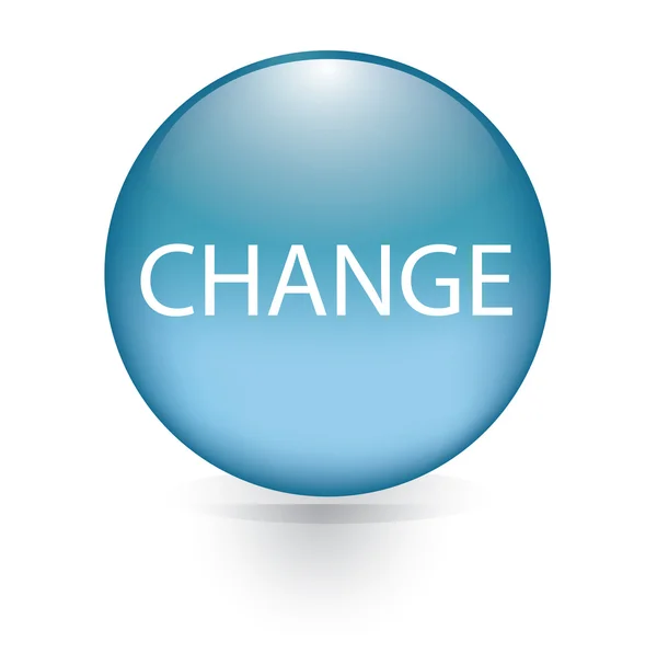 Изменить слово синяя кнопка — стоковый вектор