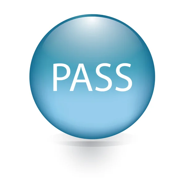 Mot de passe bouton bleu — Image vectorielle