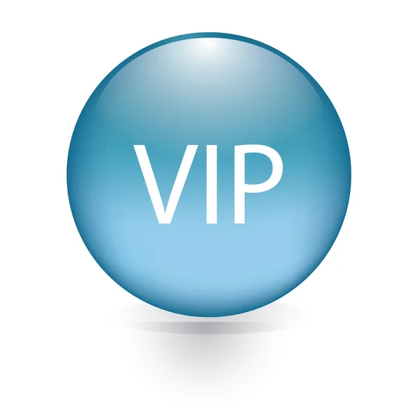 Palabra VIP botón azul — Vector de stock