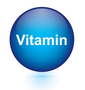 Vitamin mavi dairesel düğmesi