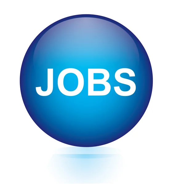 Jobs blue circular button — Stock Vector
