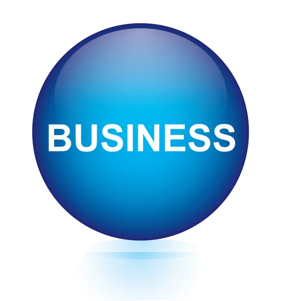 Business blue circular button — Stock Vector
