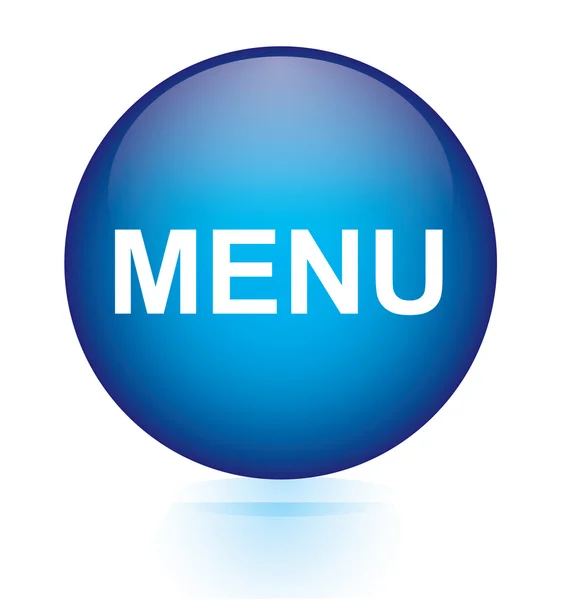 Menu bouton circulaire bleu — Image vectorielle