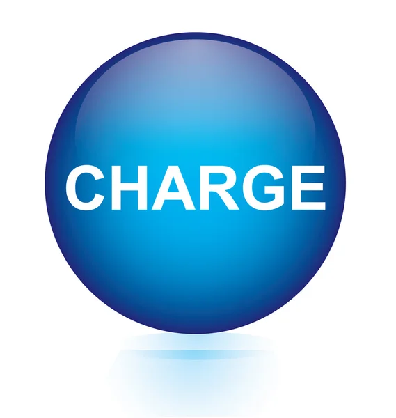 Charge bouton circulaire bleu — Image vectorielle