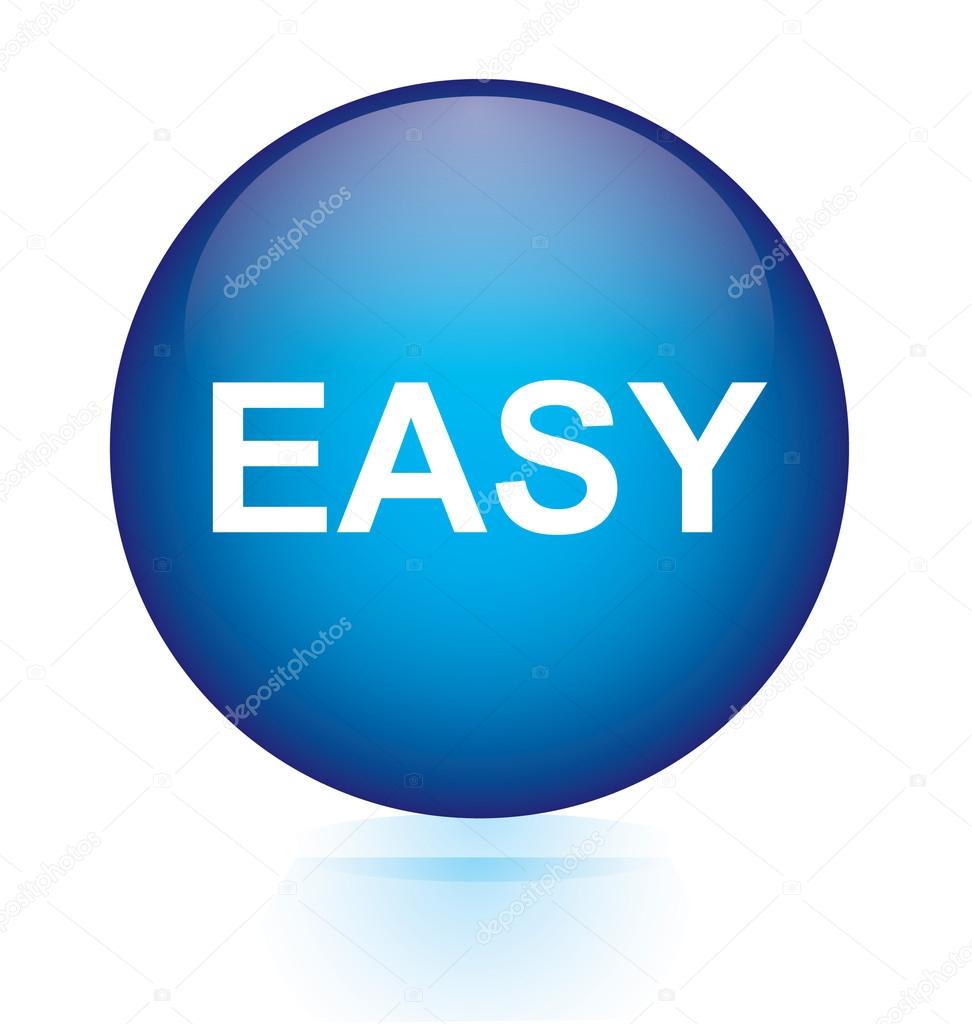 Easy blue circular button