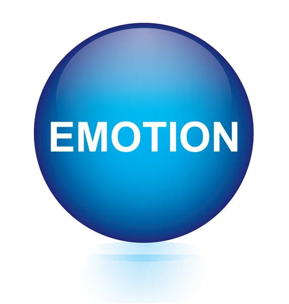 Emoção botão circular azul — Vetor de Stock
