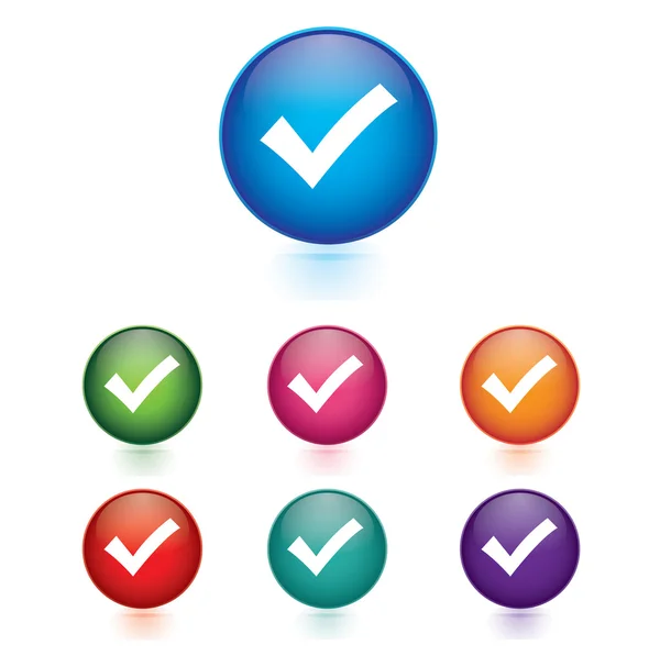 Vector - Conjunto de iconos de confirmación — Vector de stock