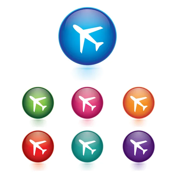 Vector - Conjunto de iconos de signos de avión — Vector de stock