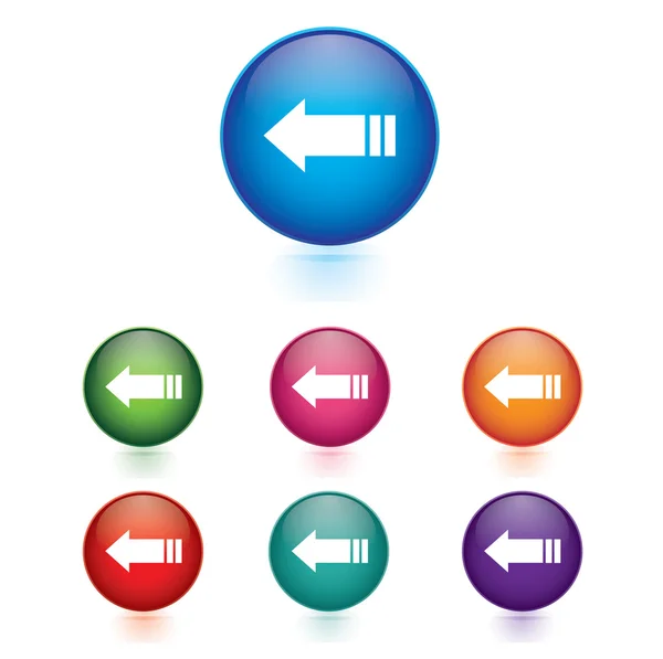Vecteur - Ensemble d'icônes de flèche gauche — Image vectorielle