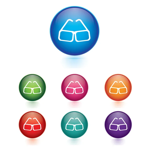 Vector - Conjunto de iconos signo gafas de sol — Vector de stock