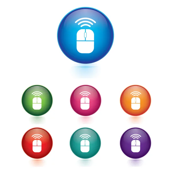Vettore - Set di icone del mouse wireless — Vettoriale Stock
