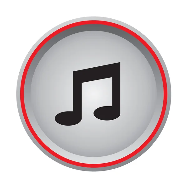 Icono de música botón circular — Archivo Imágenes Vectoriales