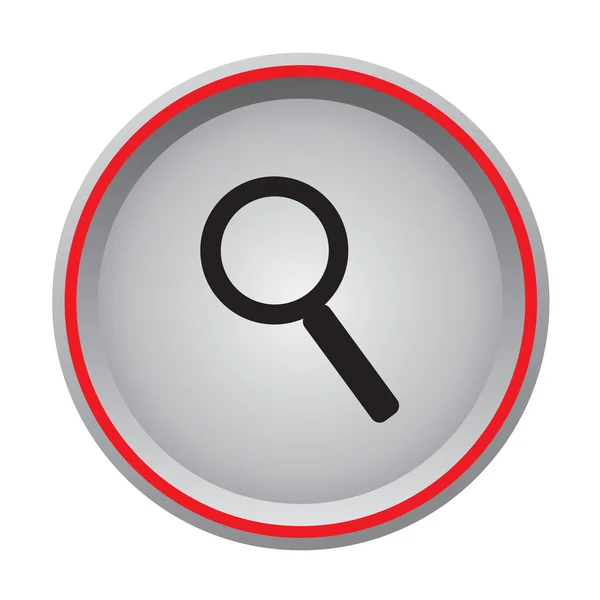 Circulaire knoop van het pictogram van zoeken — Stockvector
