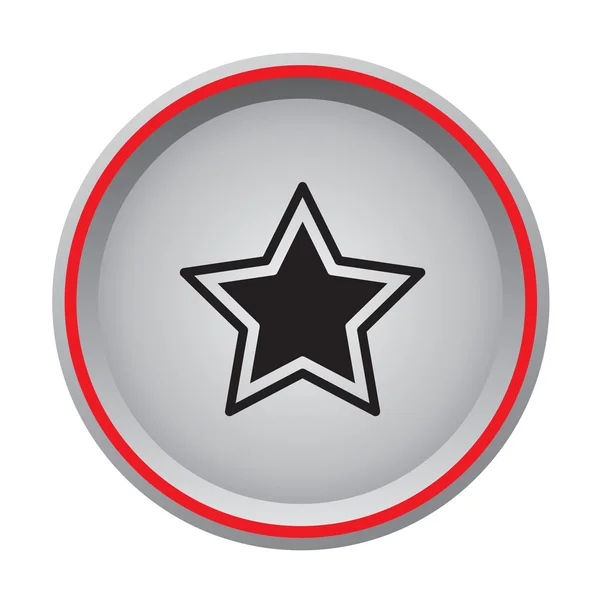 Star icon circular button — Stock Vector