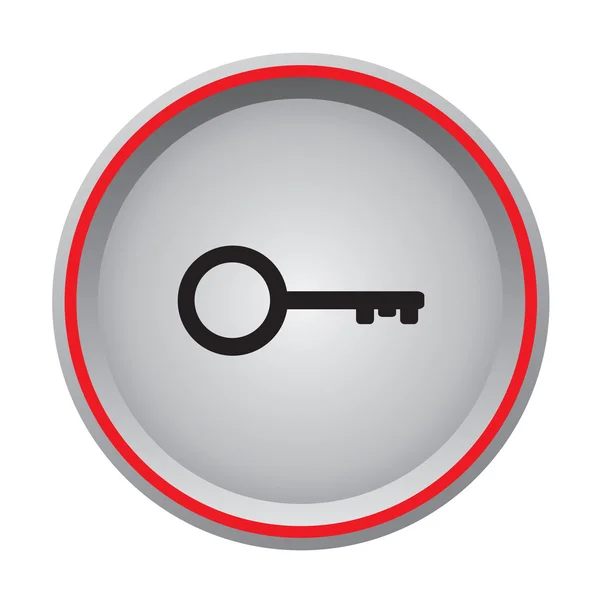 Key icon circular button — Stock Vector