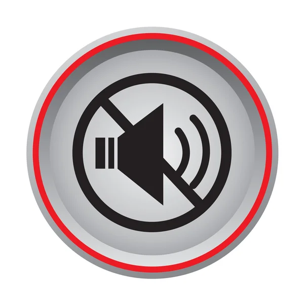 Mute circular icon — Stock Vector