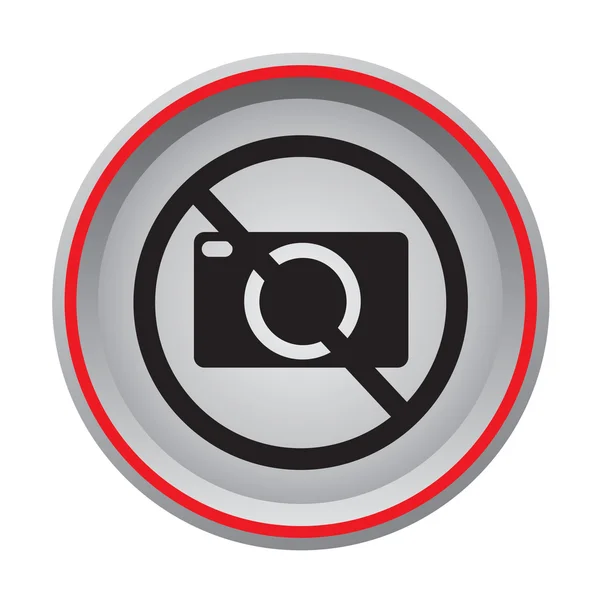 Prohibition sign no photography — Stock Vector