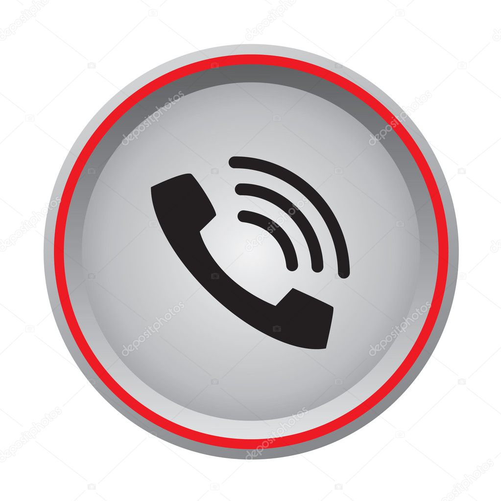 Phone icon circular button