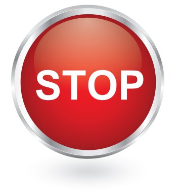 web uygulamaları için parlak kırmızı düğme. Vektör formatında