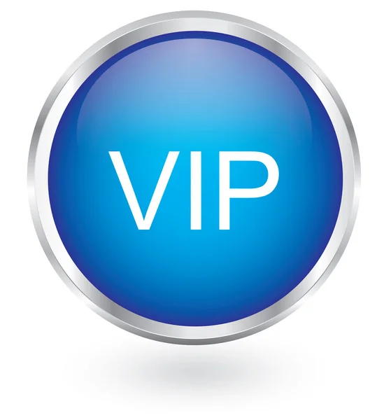 Icono VIP botón brillante — Vector de stock