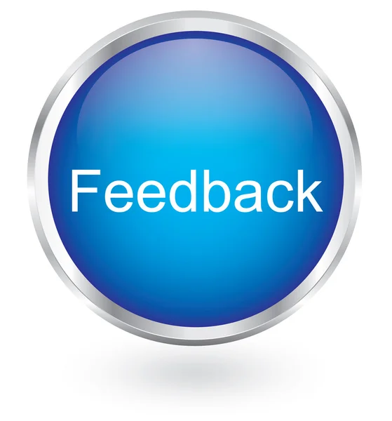 Feedback-Symbol Hochglanz-Taste — Stockvektor