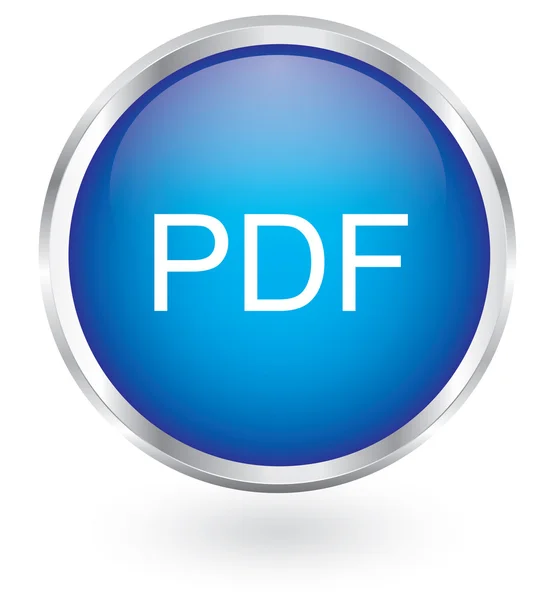 Pdf glossy icon — Stock Vector