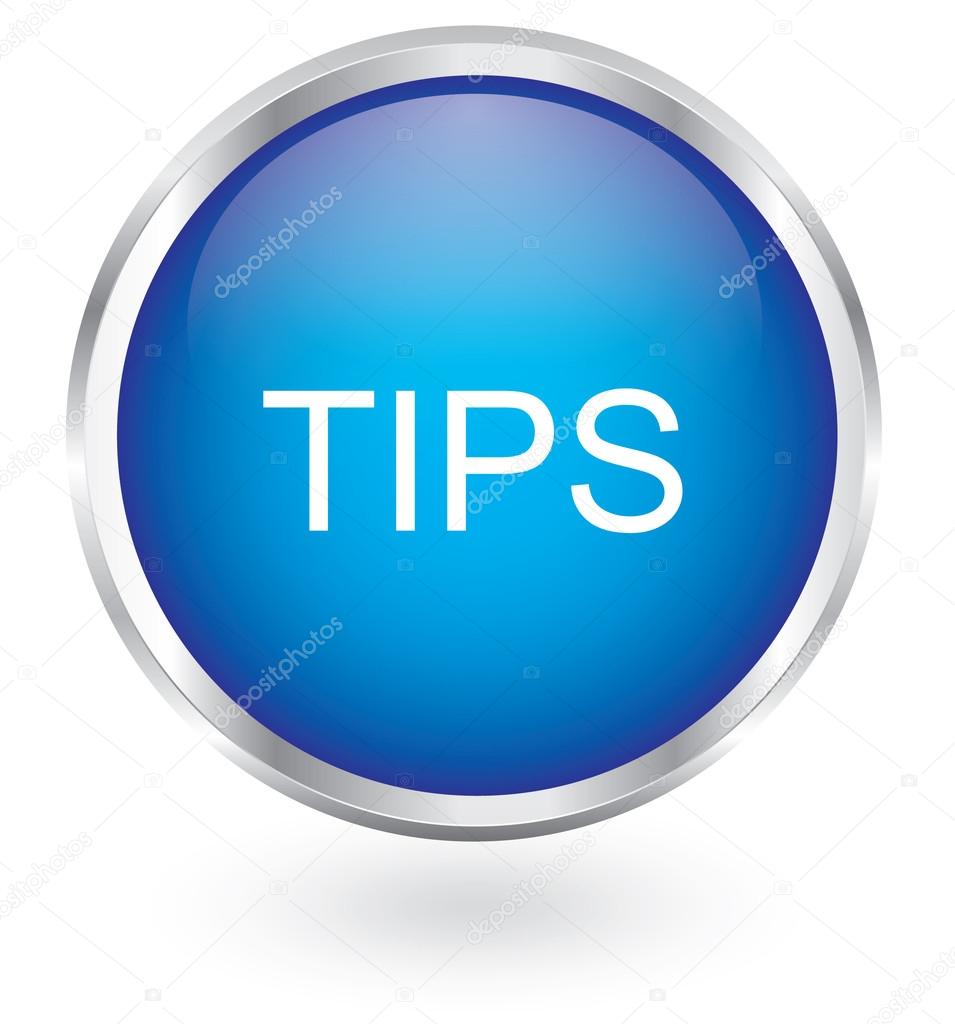 Tips icon glossy button