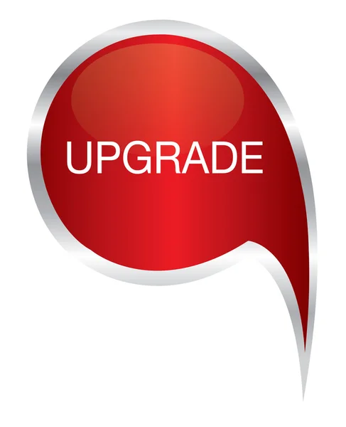 Rote Upgrade-Sprechblase — Stockvektor