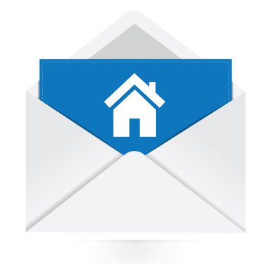 Zarf ile ev simgesini