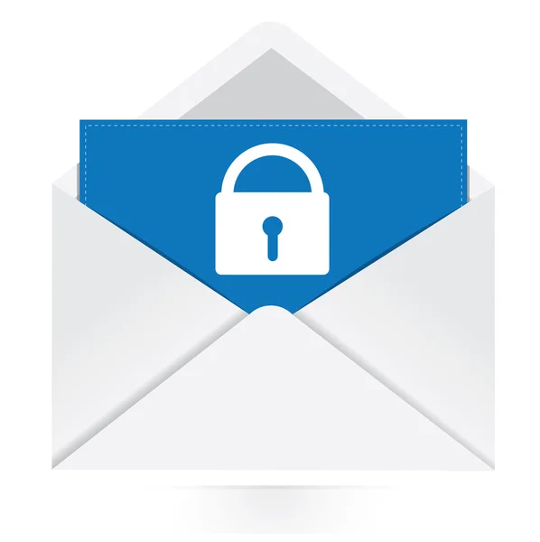 Envelope with security icon — Stock Vector