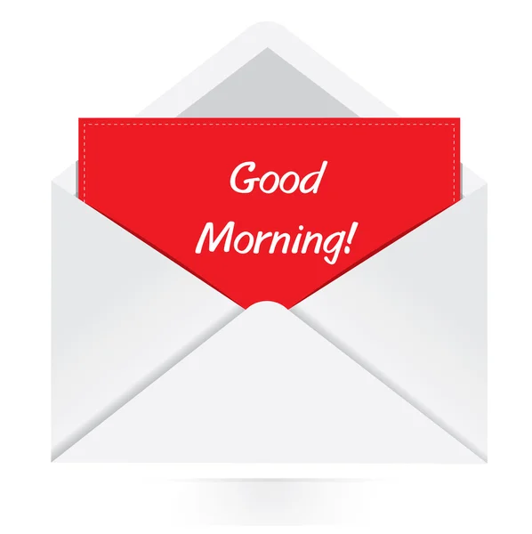 Envelope with good morning message — Stock Vector
