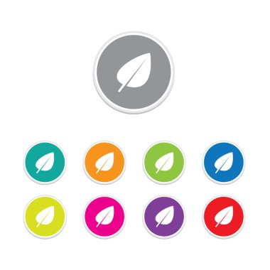 Vektör - yaprak işareti simgeler kümesi