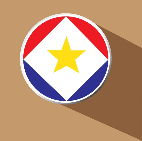 Vettore - icona del pulsante Saba Flag con ombra lunga — Vettoriale Stock