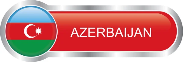 Azerbaijan flag glossy banner — Stock Vector