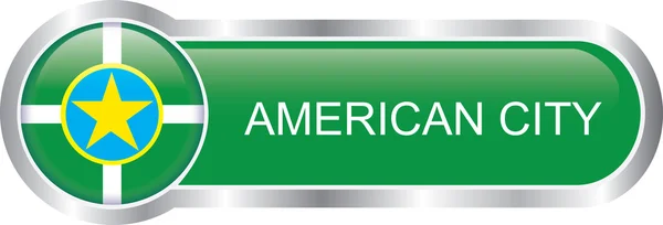 États-Unis d'Amérique Country Jackson City Flag glossy banner — Image vectorielle