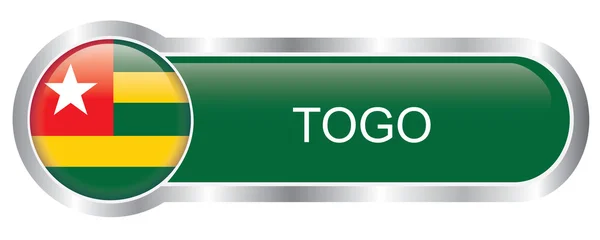 Vlag van Togo glanzende banner — Stockvector