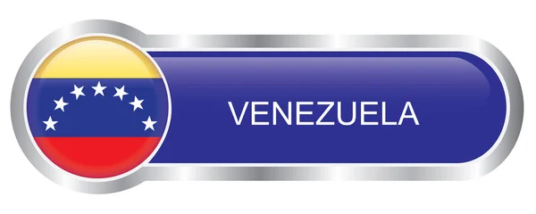 Vlag van Venezuela glanzende banner — Stockvector