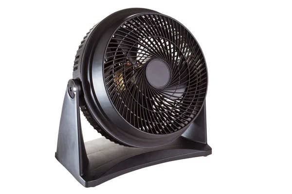 Black motor fan isolated on white — Stock Photo, Image