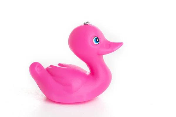 Brinquedo de pato rosa — Fotografia de Stock